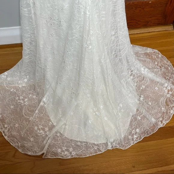 NWT White by Vera Wang Strapless Lace Wedding Dress